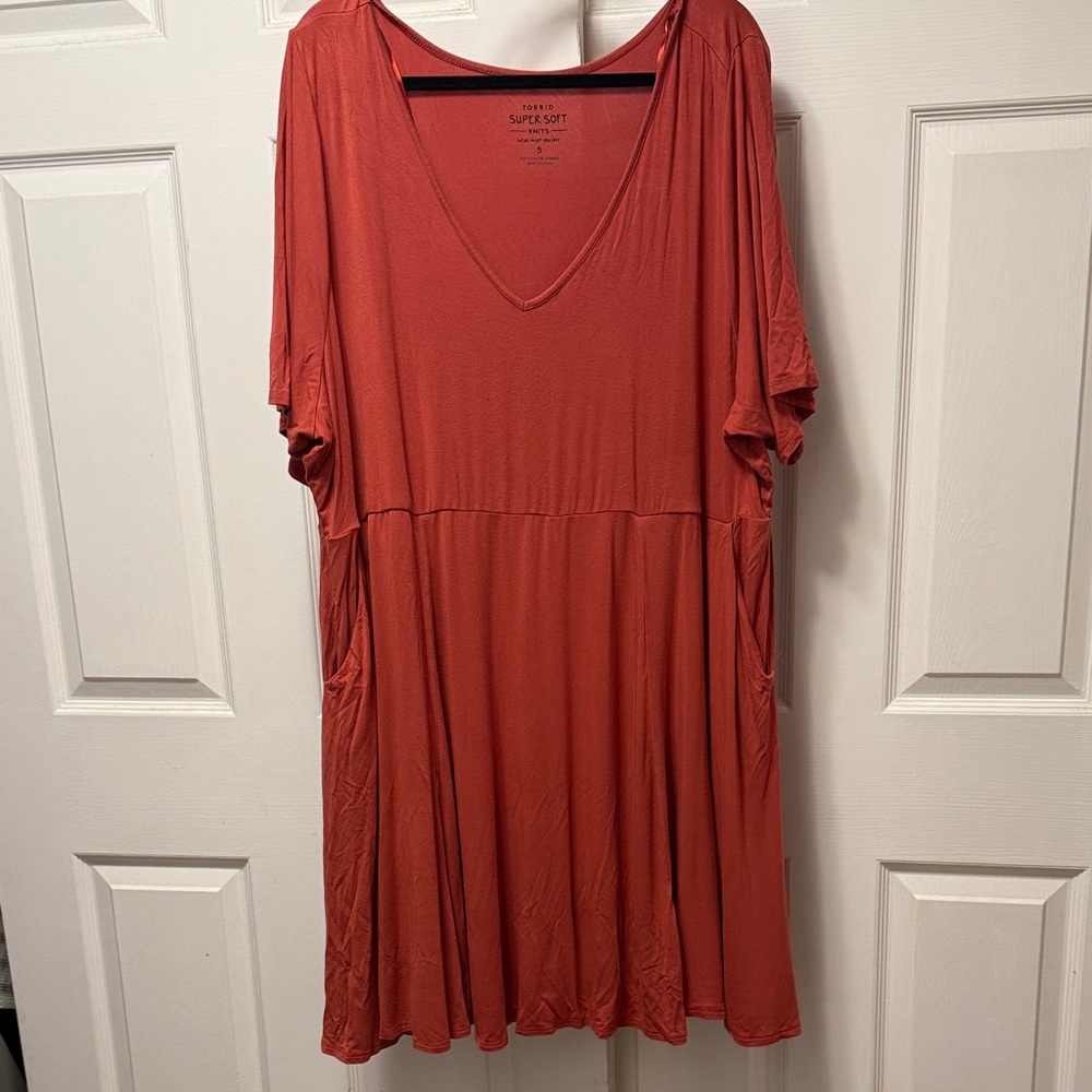 Torrid Size 5 Rust Orange Super Soft Knit Dress